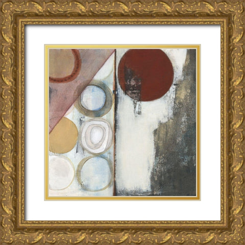 Seven Circles I Gold Ornate Wood Framed Art Print with Double Matting by Fuchs, Jodi