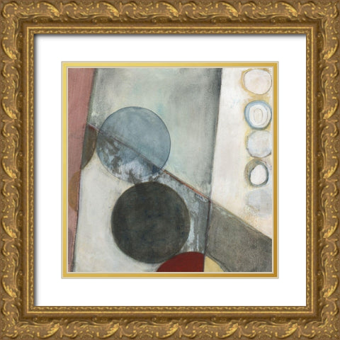 Seven Circles II Gold Ornate Wood Framed Art Print with Double Matting by Fuchs, Jodi