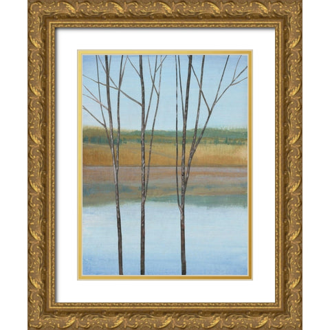 Between Water II Gold Ornate Wood Framed Art Print with Double Matting by OToole, Tim