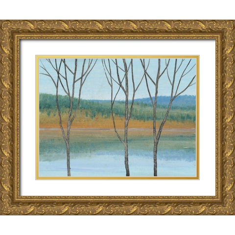 Between Water III Gold Ornate Wood Framed Art Print with Double Matting by OToole, Tim