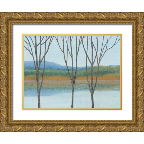 Between Water IV Gold Ornate Wood Framed Art Print with Double Matting by OToole, Tim