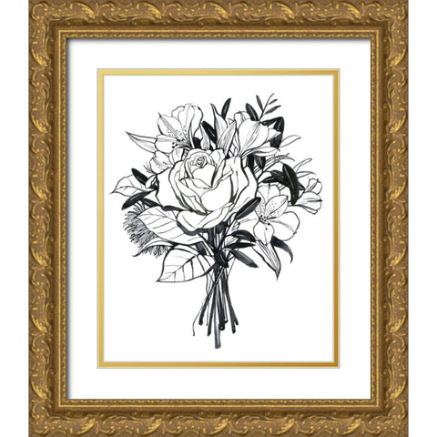 Gathered II Gold Ornate Wood Framed Art Print with Double Matting by Popp, Grace