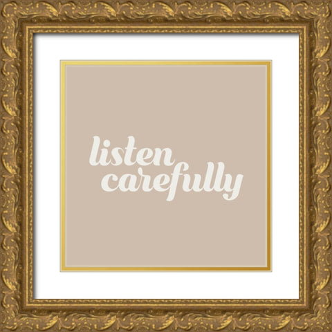 Please III Gold Ornate Wood Framed Art Print with Double Matting by Hambly, Anna