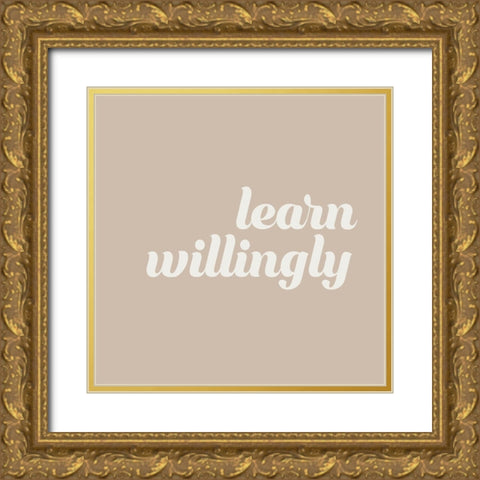 Please IV Gold Ornate Wood Framed Art Print with Double Matting by Hambly, Anna