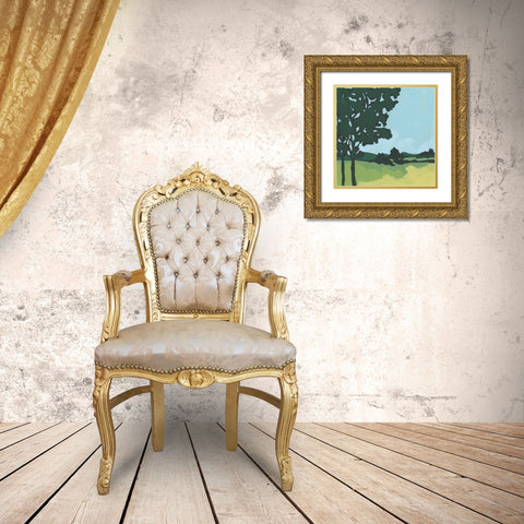 Arbor Silhouette I Gold Ornate Wood Framed Art Print with Double Matting by Vess, June Erica