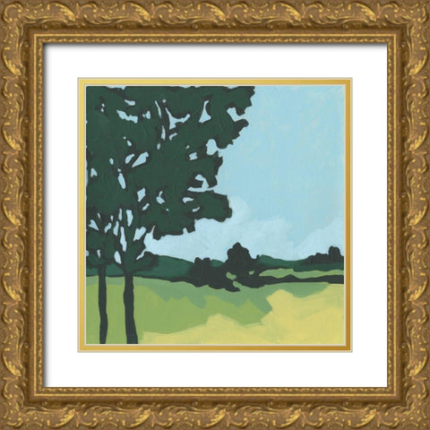 Arbor Silhouette I Gold Ornate Wood Framed Art Print with Double Matting by Vess, June Erica