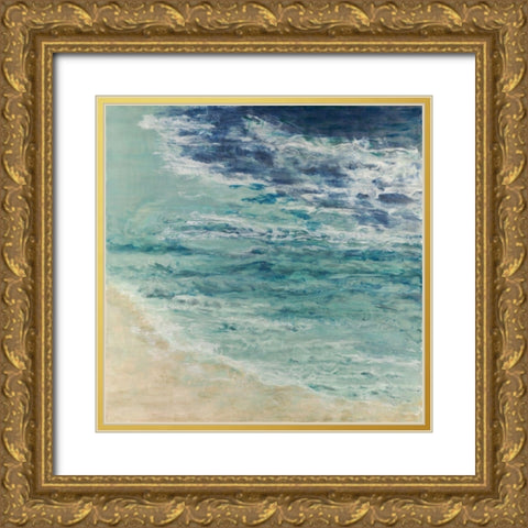 Lapping at the Edge Gold Ornate Wood Framed Art Print with Double Matting by Shanti, Shima