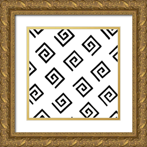 Graphic Design VI Gold Ornate Wood Framed Art Print with Double Matting by Baxter Mill Archive