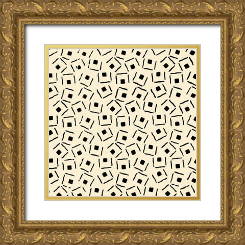 Graphic Design VII Gold Ornate Wood Framed Art Print with Double Matting by Baxter Mill Archive