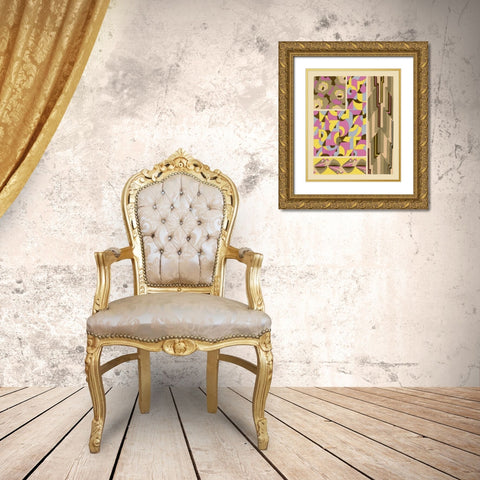 Art Deco Designs I Gold Ornate Wood Framed Art Print with Double Matting by Baxter Mill Archive