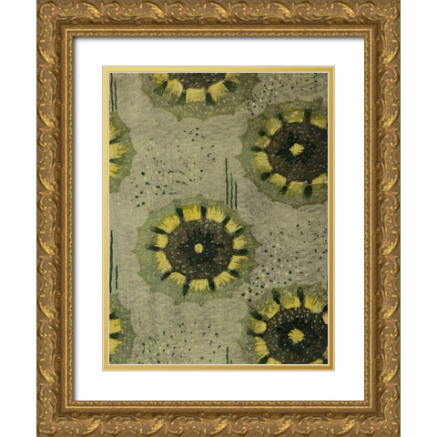 Delicate Deco Pattern VI Gold Ornate Wood Framed Art Print with Double Matting by Baxter Mill Archive