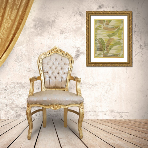 Delicate Deco Pattern VII Gold Ornate Wood Framed Art Print with Double Matting by Baxter Mill Archive