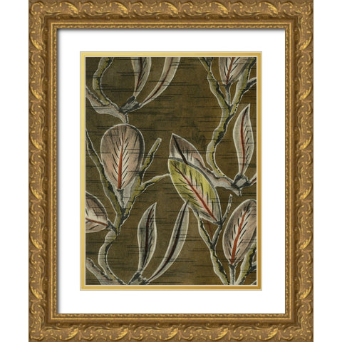 Delicate Deco Pattern VIII Gold Ornate Wood Framed Art Print with Double Matting by Baxter Mill Archive