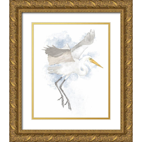 Coastal Heron II Gold Ornate Wood Framed Art Print with Double Matting by Reynolds, Jade