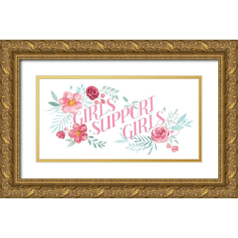 Women Up I Gold Ornate Wood Framed Art Print with Double Matting by Popp, Grace