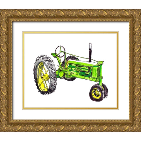 Tractor Study I Gold Ornate Wood Framed Art Print with Double Matting by McCreery, Paul