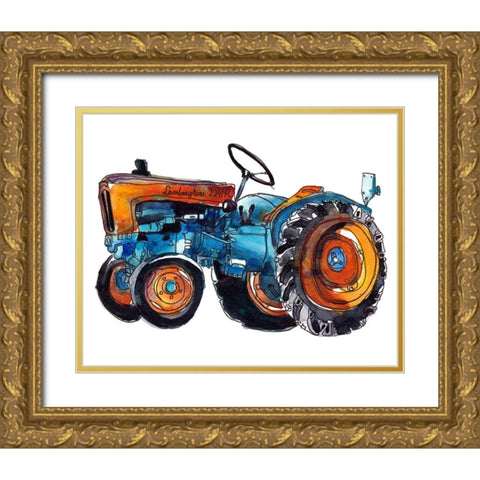Tractor Study II Gold Ornate Wood Framed Art Print with Double Matting by McCreery, Paul