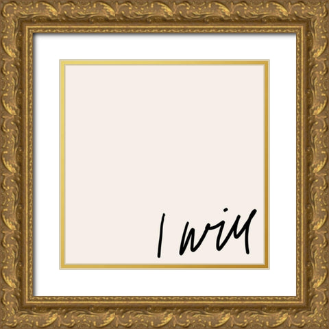 Can Will II Gold Ornate Wood Framed Art Print with Double Matting by Hambly, Anna