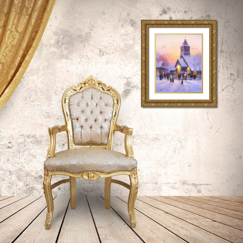 Sunday Service Gold Ornate Wood Framed Art Print with Double Matting by Sorenson, Jack