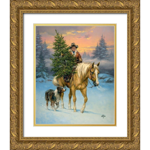 The Family Tree Gold Ornate Wood Framed Art Print with Double Matting by Sorenson, Jack