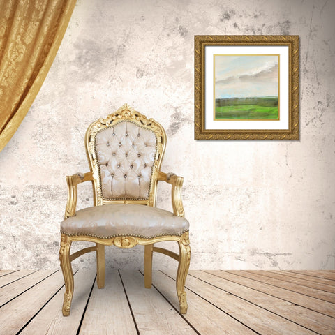 Sonorus Earth Gold Ornate Wood Framed Art Print with Double Matting by Suderman, Karen