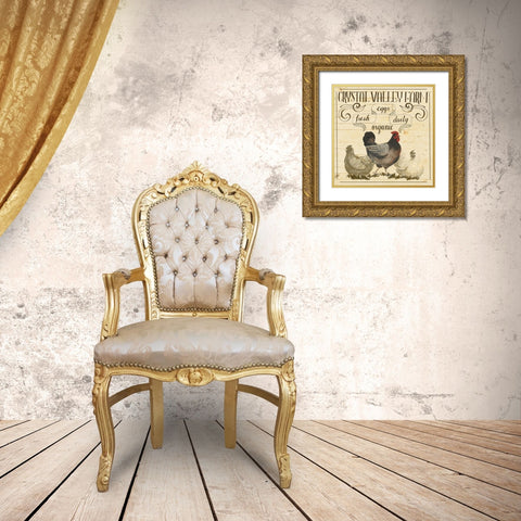 Animal Farm Collection II Gold Ornate Wood Framed Art Print with Double Matting by Popp, Grace