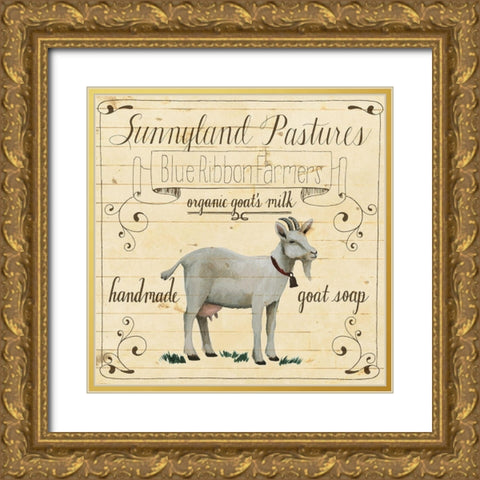 Animal Farm Collection IV Gold Ornate Wood Framed Art Print with Double Matting by Popp, Grace