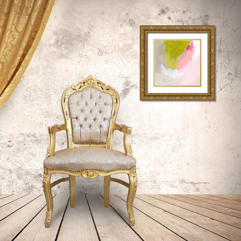 Spring Swatch IV Gold Ornate Wood Framed Art Print with Double Matting by Vess, June Erica