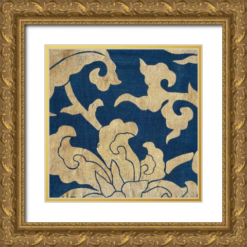 Japanese Patterns VII Gold Ornate Wood Framed Art Print with Double Matting by Baxter Mill Archive