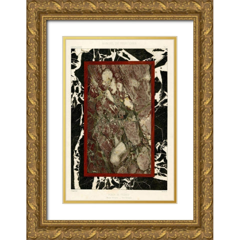 Marble Varieties III Gold Ornate Wood Framed Art Print with Double Matting by Baxter Mill Archive