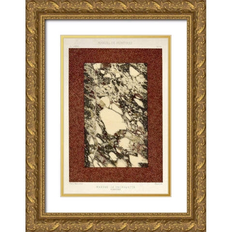 Marble Varieties V Gold Ornate Wood Framed Art Print with Double Matting by Baxter Mill Archive