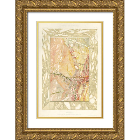 Marble Varieties VIII Gold Ornate Wood Framed Art Print with Double Matting by Baxter Mill Archive