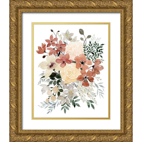 Dried Bouquet I Gold Ornate Wood Framed Art Print with Double Matting by Popp, Grace