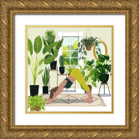 Indoor Asana I Gold Ornate Wood Framed Art Print with Double Matting by Popp, Grace
