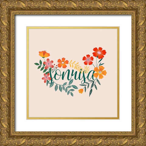 Hermosa II Gold Ornate Wood Framed Art Print with Double Matting by Popp, Grace