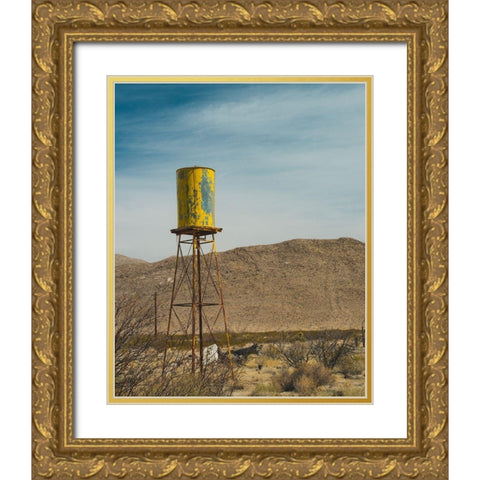 Yellow Water Tower I Gold Ornate Wood Framed Art Print with Double Matting by Quintero, Sonja