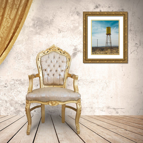 Yellow Water Tower II Gold Ornate Wood Framed Art Print with Double Matting by Quintero, Sonja