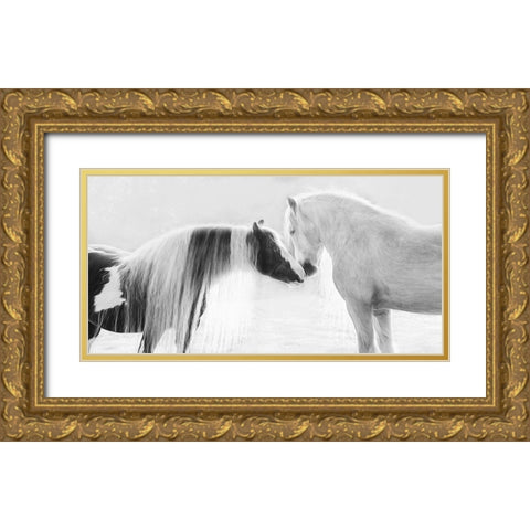 Collection of Horses III Gold Ornate Wood Framed Art Print with Double Matting by PHBurchett