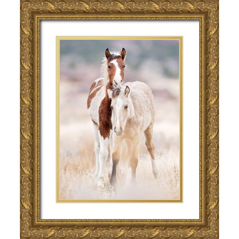 Collection of Horses X Gold Ornate Wood Framed Art Print with Double Matting by PHBurchett