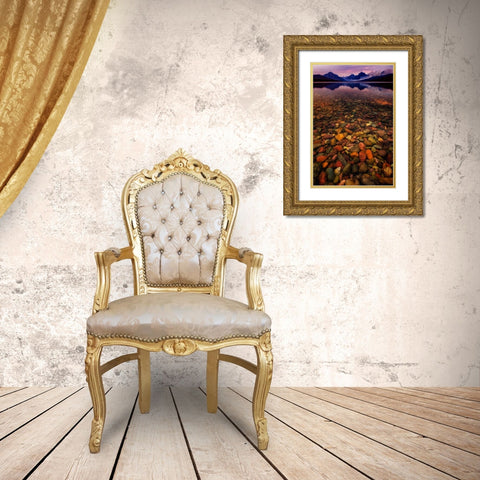 Water and Land I Gold Ornate Wood Framed Art Print with Double Matting by PHBurchett