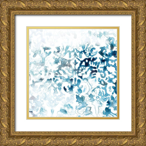 Blue Reverie II Gold Ornate Wood Framed Art Print with Double Matting by Vess, June Erica