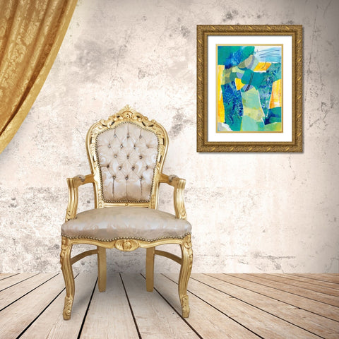 Reclaimed Collage IV Gold Ornate Wood Framed Art Print with Double Matting by Moore, Regina