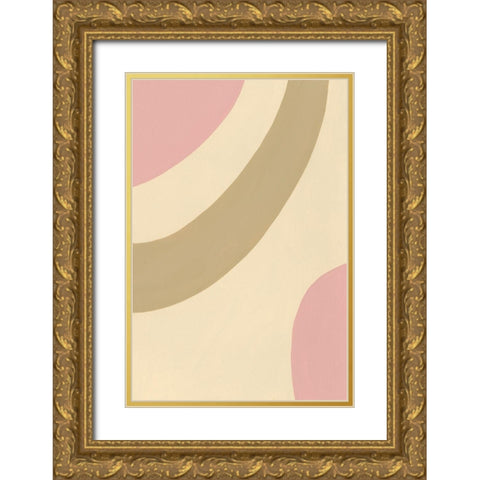 Organic Neutral II Gold Ornate Wood Framed Art Print with Double Matting by Moore, Regina