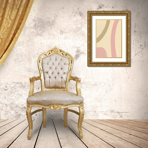 Organic Neutral III Gold Ornate Wood Framed Art Print with Double Matting by Moore, Regina