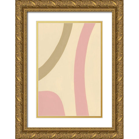 Organic Neutral III Gold Ornate Wood Framed Art Print with Double Matting by Moore, Regina