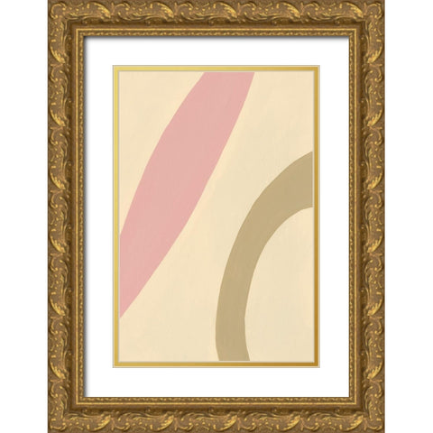 Organic Neutral IV Gold Ornate Wood Framed Art Print with Double Matting by Moore, Regina