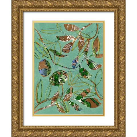 Nature on Sage II Gold Ornate Wood Framed Art Print with Double Matting by Moore, Regina
