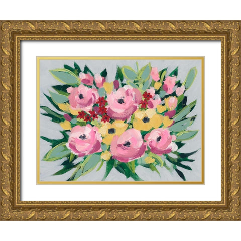 Spring Array I Gold Ornate Wood Framed Art Print with Double Matting by Moore, Regina