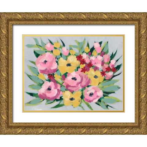Spring Array II Gold Ornate Wood Framed Art Print with Double Matting by Moore, Regina