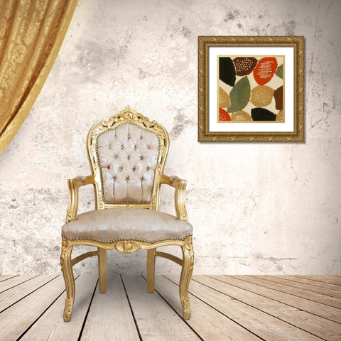 Ovoid Motif I Gold Ornate Wood Framed Art Print with Double Matting by Baxter Mill Archive